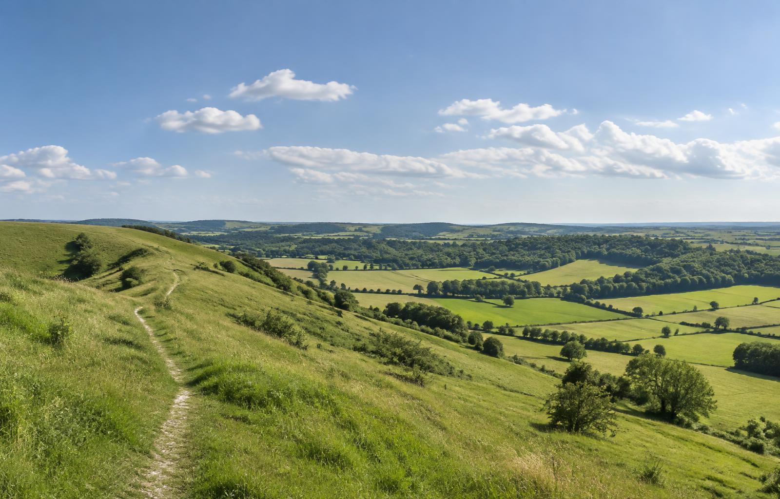 Atmospheric illustration of the English countryside