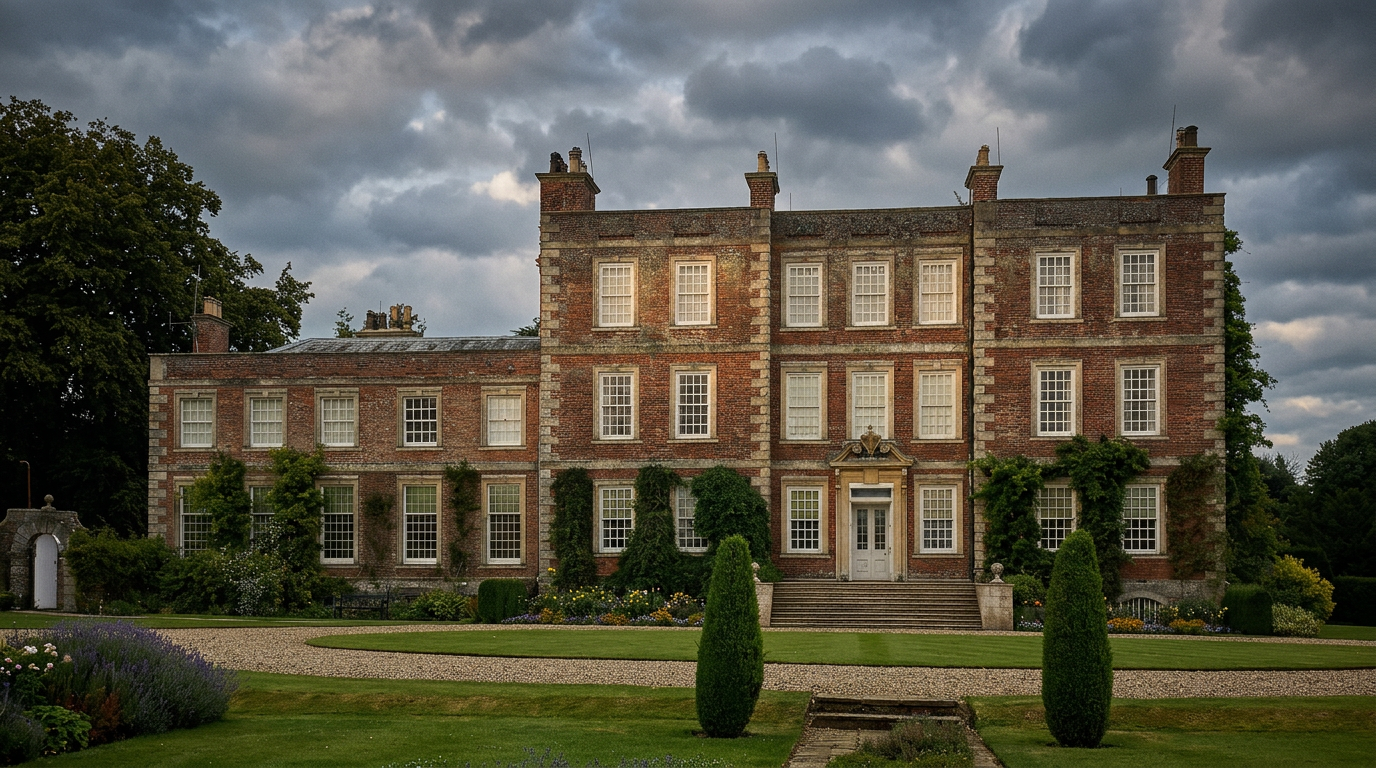 Gunby Hall & Gardens — AI-styled from a real photograph