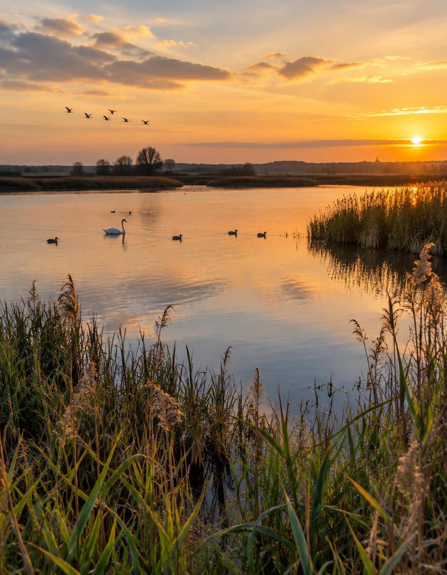 Hartsholme Country Park + Swanholme Lakes — Illustrative image · not the actual place
